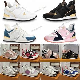 2024 Heren Run Away Sneakers Schoenen Wit Goud Multi Kalfsleer Denim Mesh RUN Trainer Dames LOGO Runner Walk Jogging Schoen Unisex Tennis Casual Topkwaliteit 35-46 Maat