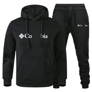 2024 Heren Herfst En Winter Casual Sweatshirt Pak Sport Merk Capuchon Kleurrijke Trui + Sportbroek Tweedelige Voetbal sets