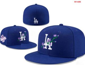 2024 Baseball Dodgers pour hommes Chapeaux ajustés Classic World Series Hip Hop Sport SOX Full Closed LA NY Caps Chapeau 1995 Stitch Heart 