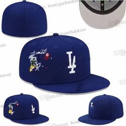 2024 Chapeaux ajustés de baseball pour hommes Classique Couleur noire Hip Hop Atlanta Sport Casquettes de conception entièrement fermées Chapeau 1995 Stitch Heart All Team Series Love Hustle Flowers Ma16-11