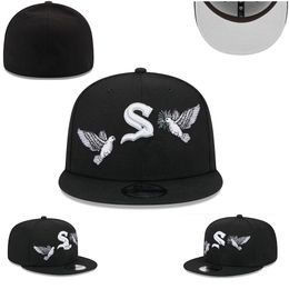 2024 Chapeaux de baseball pour hommes classiques couleur noire hip hop atlanta sport design entièrement fermé casquettes de pigeon chapeau point coeur toute l'équipe amour hustle fleurs ma16-12