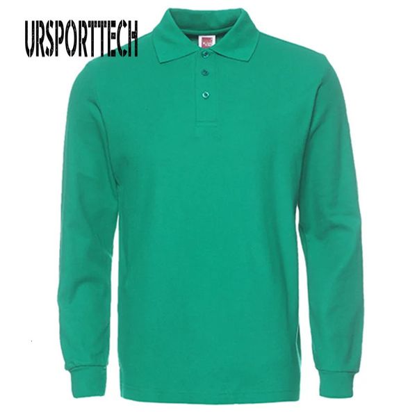 2024 Polo de marque pour hommes à manches longues pour hommes Polos pour hommes Mode décontractée en coton Slim Fit Polos pour hommes Maillots grande taille XS-3XL 240125