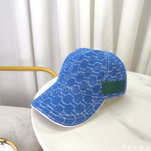 2024 Herenontwerper Baseball Hat Woman voor mode luxe snapback Golf Sun Cap Letter Borduurwerk zomerzonbescherming canvas verstelbare blauwe hoogwaardige vrachtwagenhoed