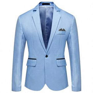 2024 Hommes Formel Bureau Blazer Veste Costumes Solide Fi Mariage Dr Costume Veste Manteau Mâle Surdimensionné Casual Blazer Hombre J3np #