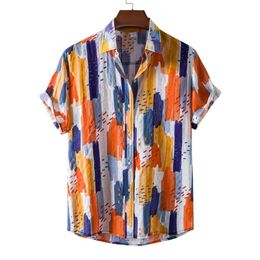 2024 Herenhemd korte mouwen heren revers geprinte shirt heren Hawaiiaans shirt bloemen voering