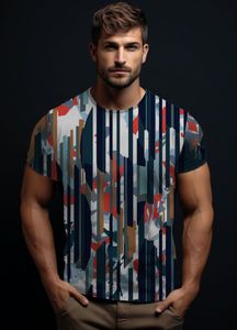 2024 T-shirt imprimé à manches courtes pour hommes T-shirt Summer Fitness Brand de luxe masculin à manches courtes de rue à manches courtes Shorts décontractés DDTXA17