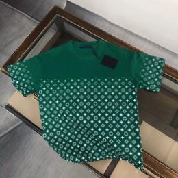 2024 T-shirt masculin Designer New Casual 100% pur coton résistant Classic Gradient en forme d'étoile Modèle imprimé de chemise à manches courtes Us Taille XS-L