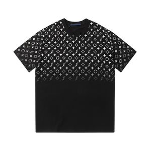 2024 Men's T-shirtontwerper Nieuwe casual 100% pure katoenen rimpelbestendige klassieke ster-vormige letterpatroon paar korte mouwen shirt zwart en wit Aziatisch