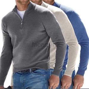 2024 T-shirts masculins automne / hiver neuf à manches longues à manches en V zipper de t-shirt masculin.