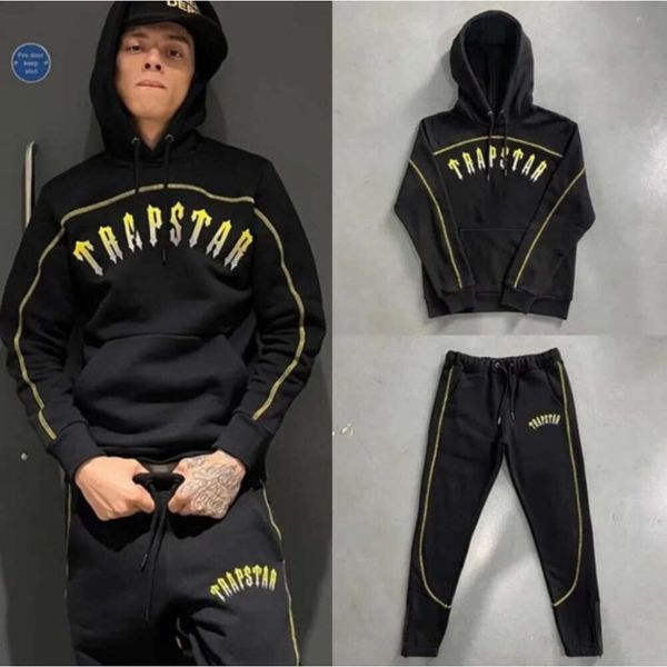 2024 Survêtements pour hommes Trapstar Hommes Femmes Pantalons à capuche Ensemble de haute qualité Dégradé Brodé Sweat à capuche Sweat-shirt Costume KGI668