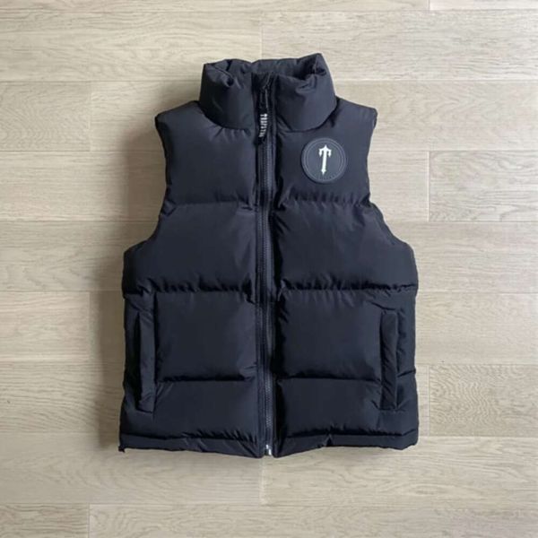 2024 Hommes Tops sans manche Trapstar Vestes Gilet T Badge Gilet Mode Coton Broderie Femmes Costumes Courts High Street Vêtements Chauds 6589gggg