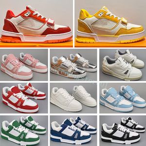 2024 Hommes Baskets Virgil Trainer Chaussures de course Noir Blanc Rose Casual Mode Low Shoe Plate-forme Cuir Designer Caoutchouc Marche en plein air EUR 36-45 B4