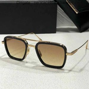 Gafas de sol cuadradas Vintage para hombre y mujer, lentes de sol de diseñador a la moda, con montura dorada, gradiente UV400, DITA GUEC, 2024