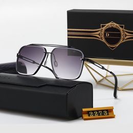 2024 Hommes Vintage Pilot Sunglasses Square Sun's Sun Grases Fashion Designer Numes Luxury Golden Frame Sunglasses UV400 Gradient LXN-EVO DITA 2273