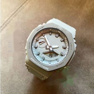 2024 Men Watches White G Style Sport Watch LED Digitale waterdichte casual horloge S Shock Male Clock Relogios Masculino Watch Man 2100