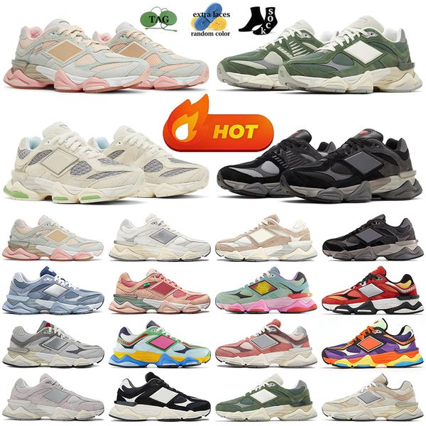 2024 hommes femmes 9060 chaussures de marque baskets décontractées champignons briques bois triple noir Castlerock sel de mer blanc quartz gris hommes femmes baskets de sports de plein air