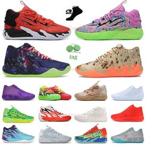 2024 Hommes Femmes Basketball Chaussures Mb.03 02 01 Gutter Cat Gang Nft Rose lamelo ball Rick et Morty noir blanc GutterMelo Digital Camo Sport Chaussure Tennis Baskets Trainner