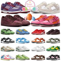 2024 hombres mujeres panda bajos zapatos para correr ciruela ciudad del amor triple rosa panda día de san valentín estampado pastoral setsubun noche cielo mariposa entrenadores bajos zapatillas deportivas