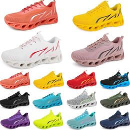 2024 hommes femmes chaussures de course entraîner triple noir blanc rouge jaune violet vert bleu pêche sarcelle violette orange rose clair respirant sport sneakers dix-huit