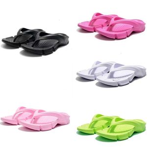 2024 Hombres Mujeres Sandalias Zapatillas de verano Diapositivas Moda Alta Calidad Triple Negro Blanco Rosa Rosa Rojo Verde Resplandor al aire libre para hombre Chanclas planas Playa Hotel Slipper Slide