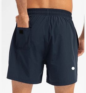 2024 Men Yoga Sports Korte snel droge shorts met achterzak mobiele telefoon Casual lopende Lululy Lemenly Gym Jogger Pant Hoge kwaliteit verkoop