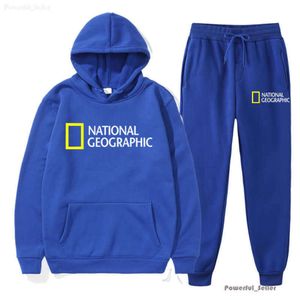 2024 Fashion pour hommes et femmes Sweatshhirts Sweatshirts National Geographic Channel Set Spring automne Two Piece Men Ess Sp5der 5140