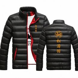 2024 Mens Otoño e invierno Shotokan Karate Espesado Stand Collar Chaquetas Fi Abrigo de hombre Abrigos de cremallera cálidos Abrigo acolchado U2GF #