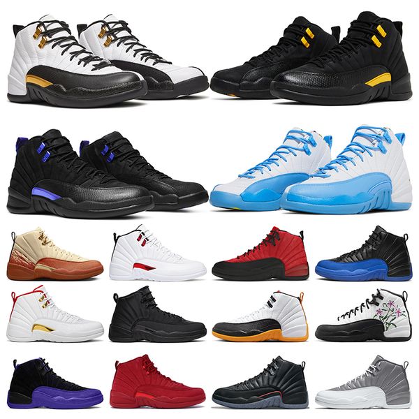 2024 chaussures de basket-ball pour hommes 12s Jumpman 12 formateurs Black Taxi Royalty Dark Concord Twist The Master Reverse Flu Game Michigan Stealth Indigo hommes baskets de sport