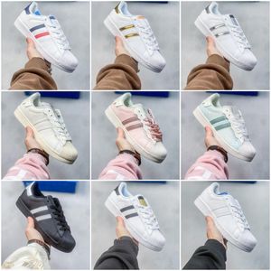 2024 Heren Casual Schoenen Designer Sneakers Stan Smith Super Star Cloud Wit Kern Zwart Foundation Metallic Goud Zilver Marine Weelderig Rood Heren Dames Sportschoenen