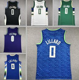 2024 Mens Damian Lillard Authentiek Ed Giannis Antetokounmpo Jerseys Jeugd vrouwen Men S-XXL basketbaltrui met tags