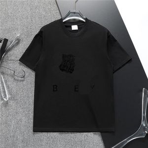 2024 Heren Designer Band T-shirts Mode Zwart Wit Korte Mouw Luxe Letterpatroon T-shirt maat M-XXL