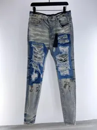 2024 Hommes Designer Jeans Hommes JEAN Casual Slim Pantalon Jean Genou Détruire Couette Trou Droit Rétro Pantalon Hip Hop Street Pant