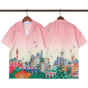 2024 heren designeroverhemden casablanc Hawaii Shirts overhemd bedrukt patroon camicia unisex knop Heren Casual Shirts