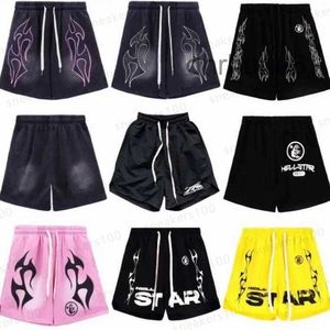 2024 Shorts de créateurs pour hommes Summer Retro Retro Loose Hell Star and Womens Casual Couples High Street Sports Fifth IZ50