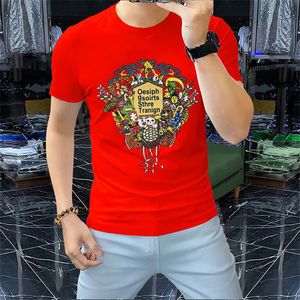 2024 MENSE Designer T-shirt Fashion Hot Drill Letter Tshirts Vêtements Coton décontracté coton à manches courtes Men Femmes T-shirt Hight Quality Couleur de couleur