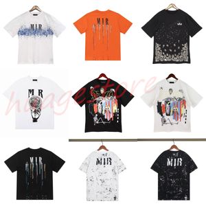 2024 Hommes Designer T-shirts Amirs Imprimé Mode Homme T-shirt Top Qualité Coton Casual Tees À Manches Courtes De Luxe Hip Hop Streetwear TShirts Taille S-XL j7