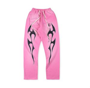 2024 Hommes Designers Pantalons Femmes Pantalons de flamme rose Pantalons de survêtement Hommes Jogger Mode Hip Hop Street