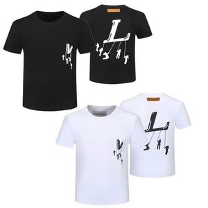 2024 Diseñadores para hombre Camiseta Hombre Camiseta para mujer con letras Imprimir Mangas cortas Camisas de verano Hombres sueltos Negro WhiteTees Tamaño asiático S-XXXXXXL