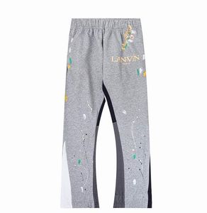 2024 Heren Graffiti Broek Galleryse Depts Dames Joggingbroek Galleryes Dept Gespikkelde Letter Print Mans Paar Los Veelzijdig Casual Recht Maat S-XL