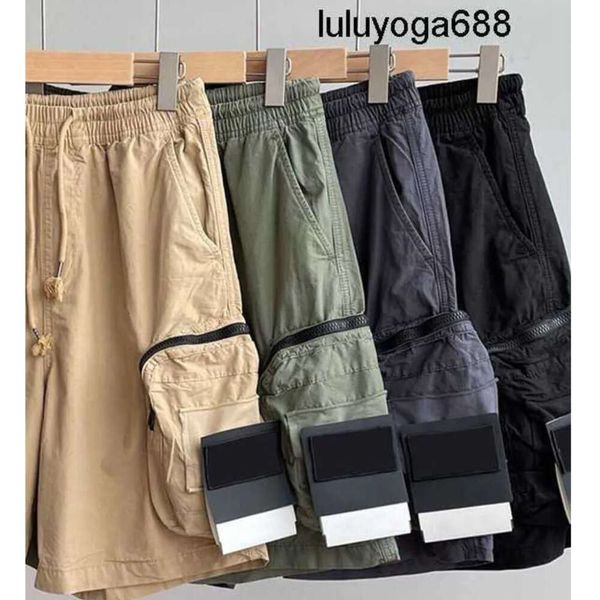 2024 MENS ISLAND Shorts concepteurs de pierres Patches de cargaison Summer Sweatpants Sports Pantalon Big Pocket Sautpochés Pantalon Zippper Mens Pantalon JG668