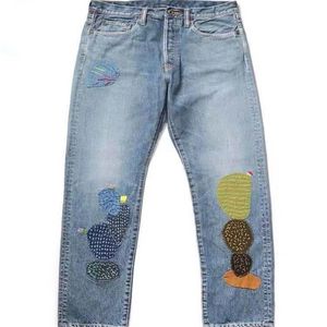 2024 Jeans pour hommes Hip Hop Patchwork Fashion Straight Washed Pantal