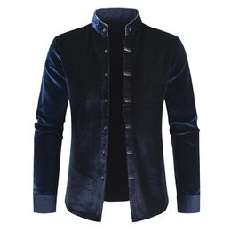 2024 Heren Lange Mouw Button Shirt Top Koreaanse Mode Heren Straat Jurk Persoonlijkheid Luxe T-shirt 240320