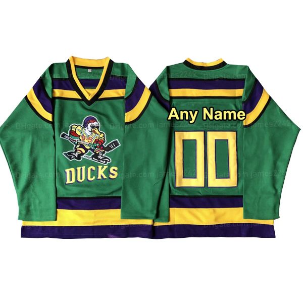 2024 Mens Mighty Ducks Jersey 96 Charlie Conway 99 Adam Banks 66 Gordon Bombay 33 Goldber 9 Paul Kariya 44 Reed 21 Portman Hockey Jerseys Película cosida Nombre personalizado Número