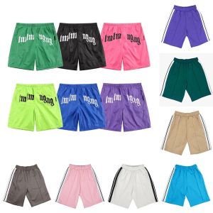 2024 Heren palmen shorts dames ontwerpers korte broeken letterdruk strip singels casual vijfpuntskleding 2023 zomer strandkleding Hoge kwaliteit