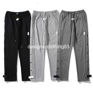 Pantalon de survêtement pour hommes, style hip hop, avec boutons latéraux, décontracté, sport, Streetwear, 2024