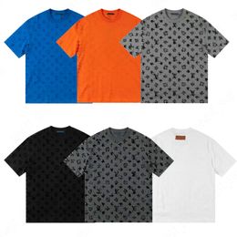 2024 hommes plus taille t-shirt luxe t-shirt chemises décontracté coton designer classique flocage lettre bleu orange noir blanc géométrie femmes coton haute version tee tops