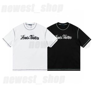 2024 Mens Plus Tamaño T Shirt Camiseta de lujo Camisas Casual Algodón Diseñador Clásico Bordado Letra Negro Blanco Geometría Para mujer Algodón High Tee Tops S M L XL