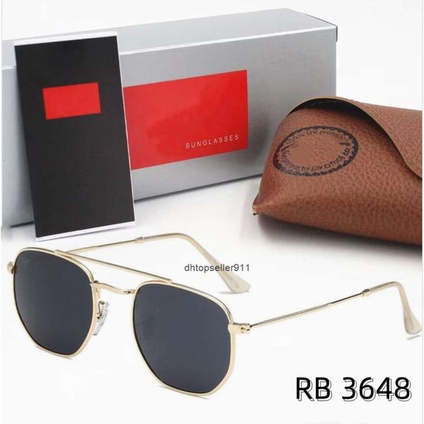 2024 Hommes Rao Baa Classic Brand Femmes Lunettes de soleil Bans Designer de luxe Bandes de lunettes Cadre en métal Designers Ray Sun Lunettes Femme avec boîte de haute qualité ML RB 3648