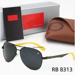 2024 Heren Rao Baa Klassieke merk dameszonnebril verbiedt luxe designer brillenbanden Metalen frame Ontwerpers ray zonnebril Vrouw met doos hoge kwaliteit ML RB 8313