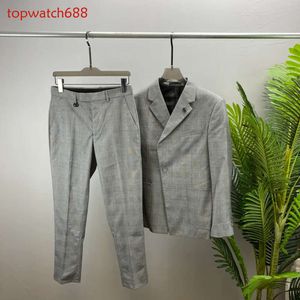 2024 Heren Pakken Westerse kledingontwerper Men Klassieke afdruk Autumn Outwar Coat Slim Fit Letter Patchwork damesjurkpak broek #A01